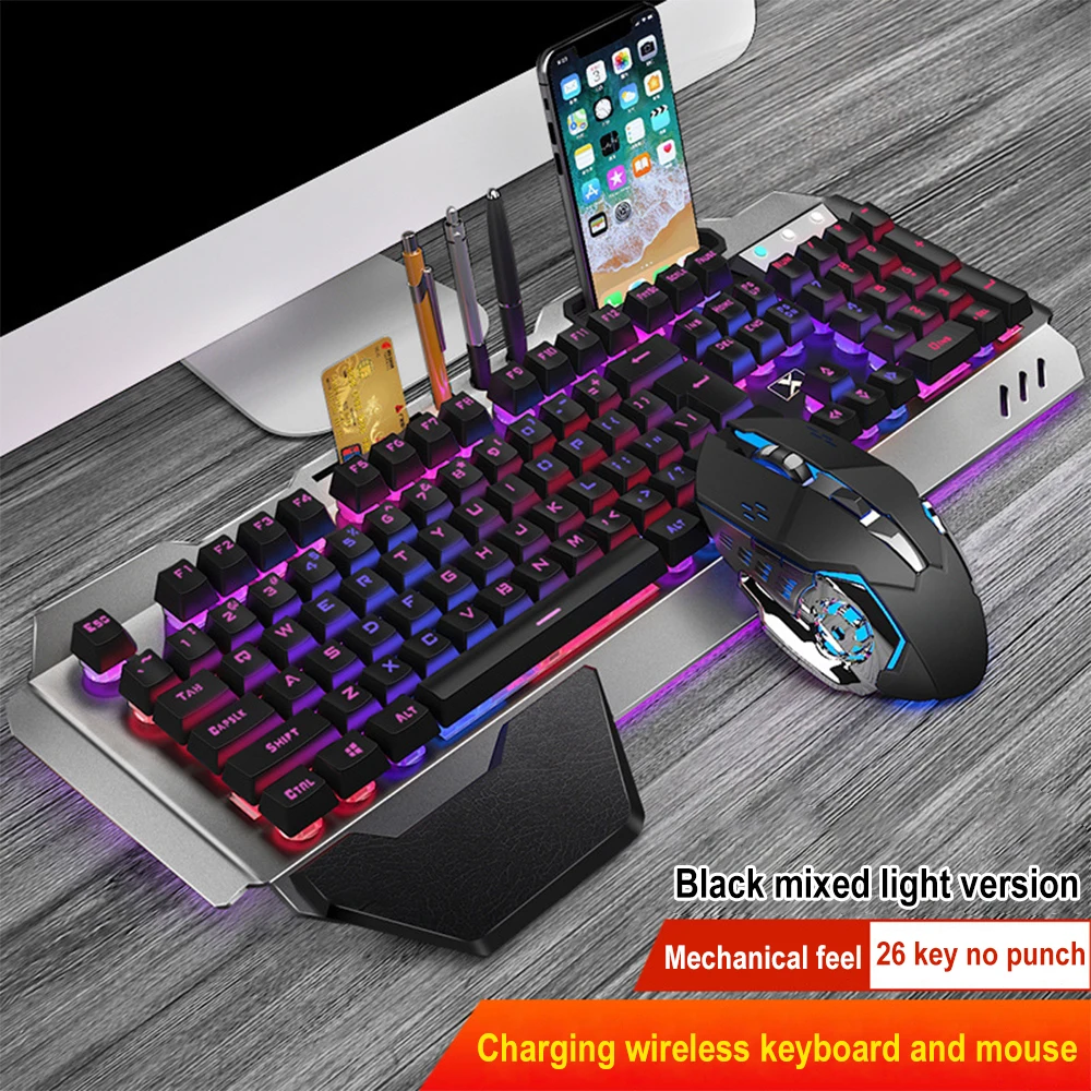 Gaming Keyboard Mini - Teclado y ratón inalámbricos K680 recargables,