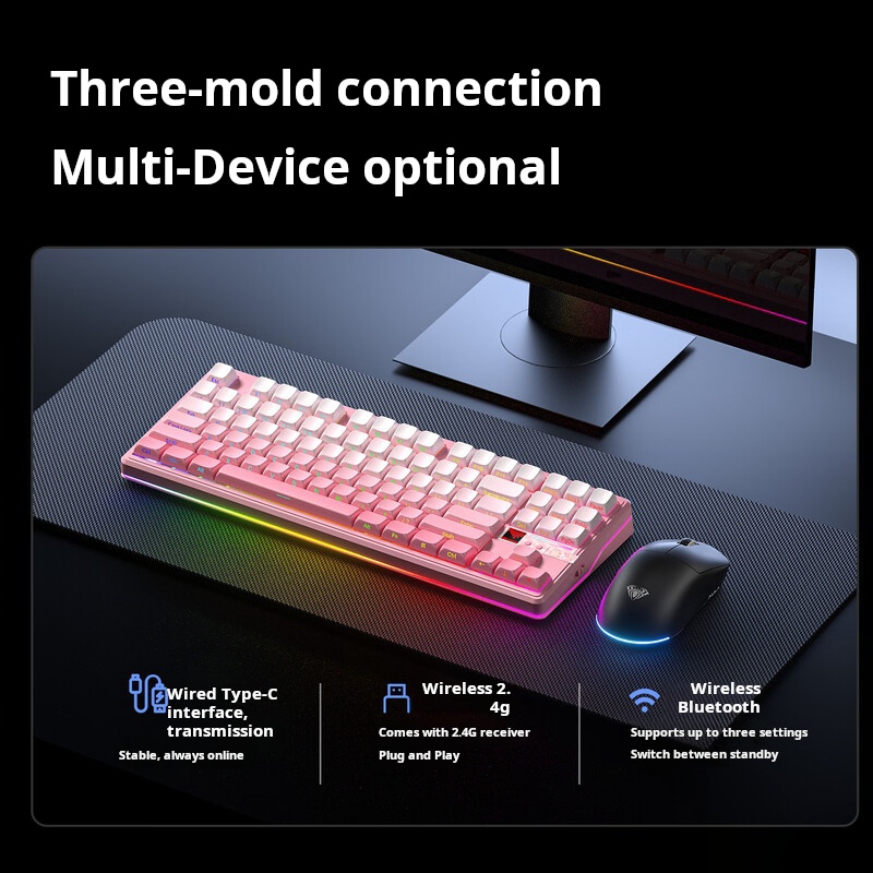 Teclado mecánico AULA F87 Pro  - Gaming Keyboard Hot Swappable reseña y precio