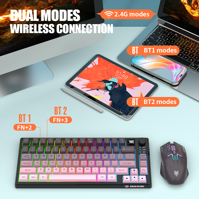2.4G, teclado y ratón inalámbr - Gaming Keyboard No Rgb reseña y precio