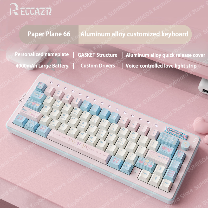 RECCAZR-Kit de teclado mecánic - Gaming Keyboard Hot Swappable reseña y precio