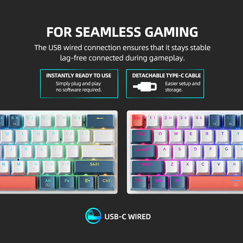 K500-B61 Machenike Mini Keybao - Keyboard Gaming Blue Switch reseña y precio
