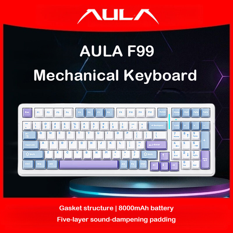 Teclado mecánico AULA F99, tri - Gaming Keyboard Nearby reseña y precio
