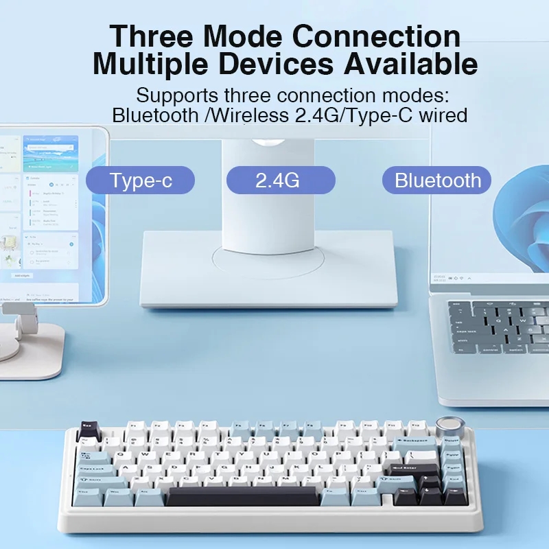 AULA-Teclado mecánico F75 2,4G - Keyboard Gaming Blue Switch reseña y precio