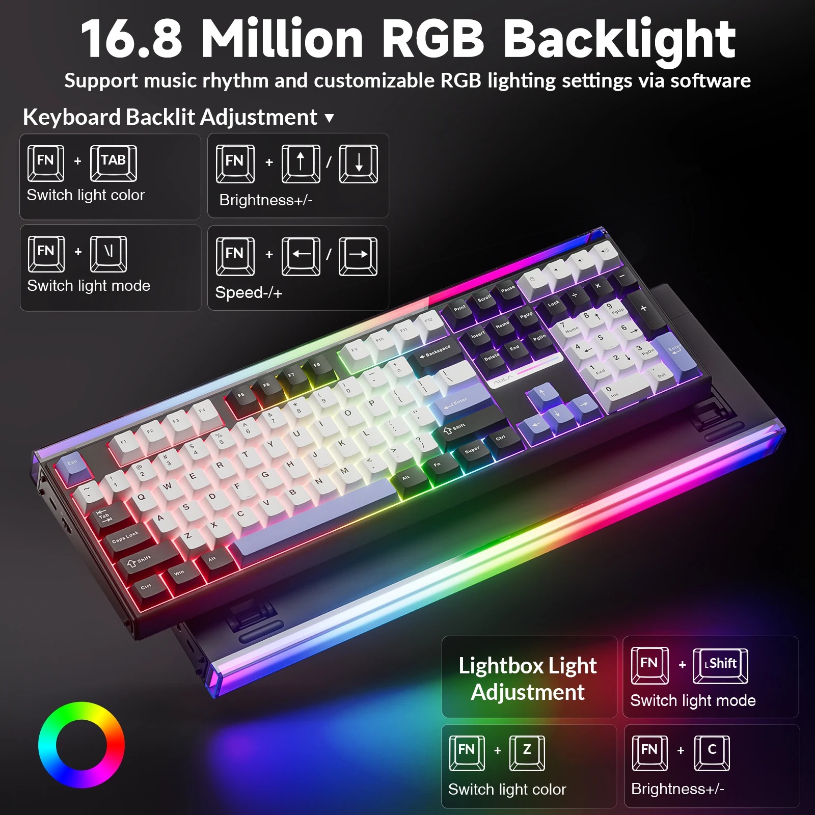 Teclado mecánico AULA H108 Tri - Gaming Keyboard Hot Swappable reseña y precio