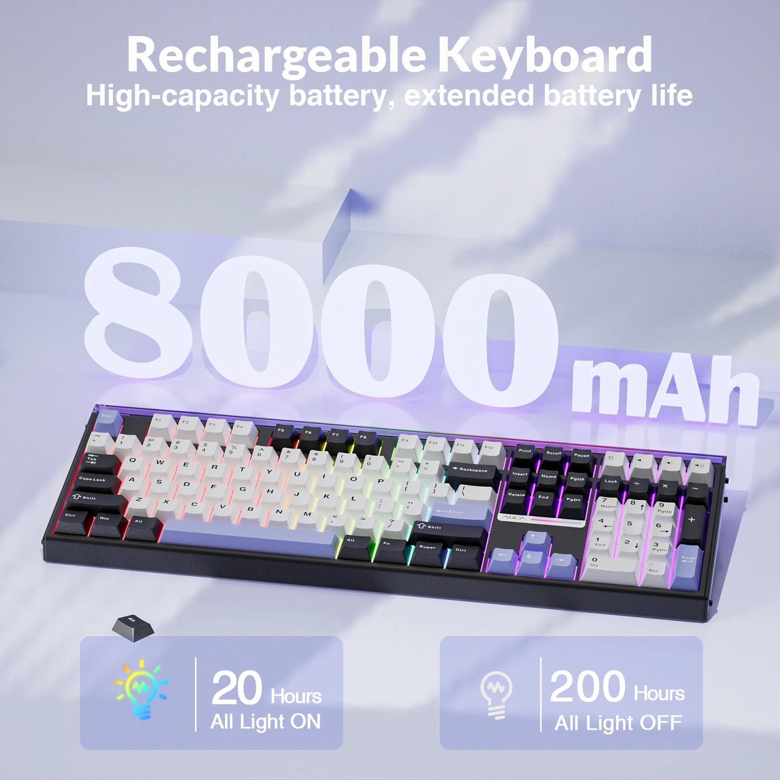Teclado mecánico AULA H108 Tri - Gaming Keyboard Hot Swappable reseña y precio