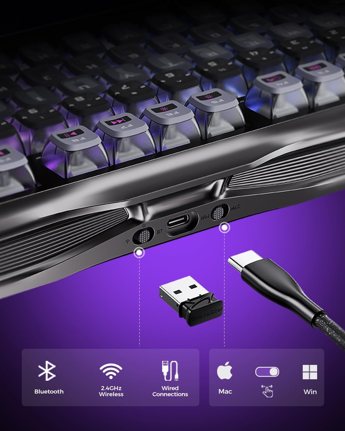 Teclado Mecánico Inalámbrico p - Gaming Keyboard Hot Swappable reseña y precio