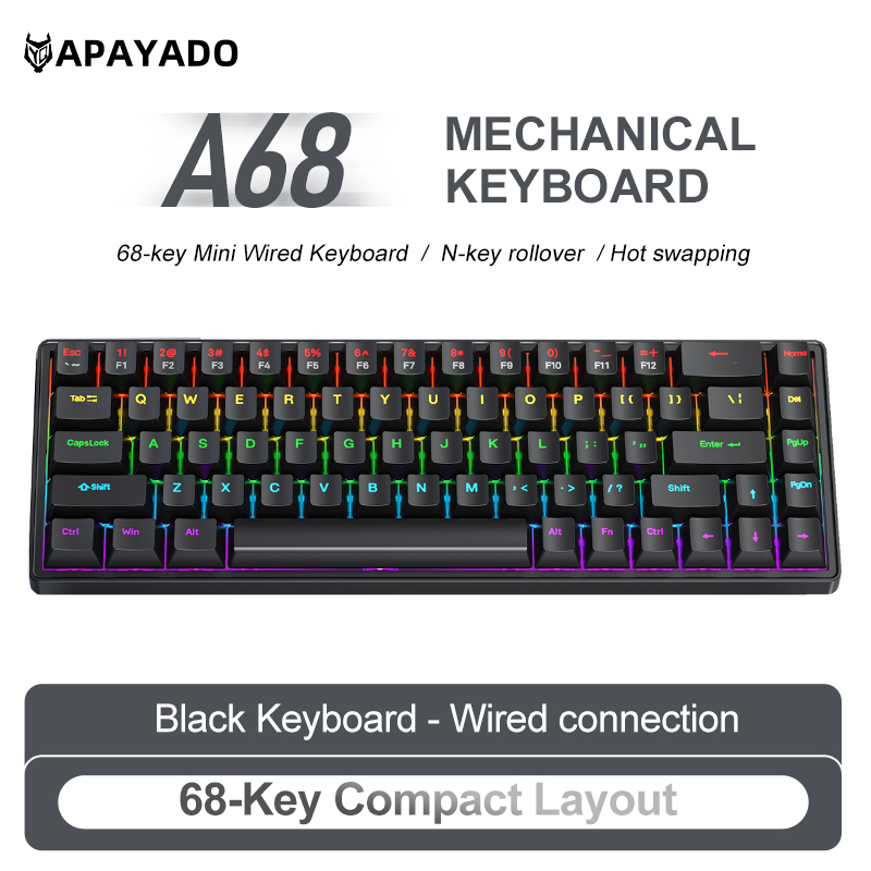 Teclado Mecánico con Cable APA - Keyboard Gaming Blue Switch reseña y precio