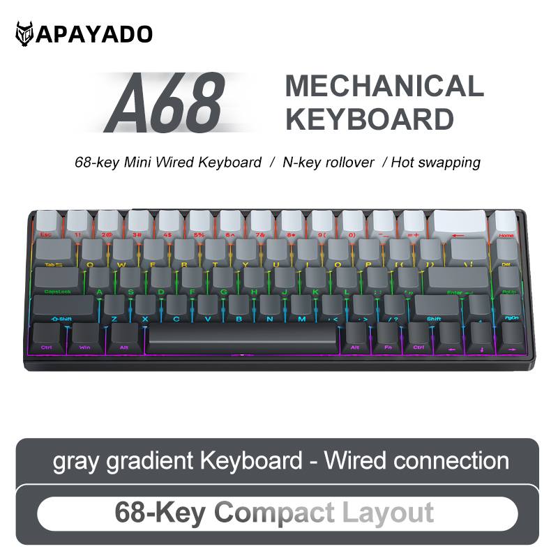 Teclado Mecánico con Cable APA - Keyboard Gaming Blue Switch reseña y precio